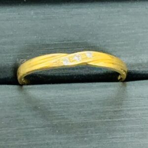 K18 0.03ct ダイヤ付きリング